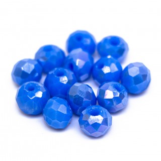 Бусины рондели 6*4мм (лазурный непрозрачный)